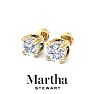 Martha Stewart 3 Carat Lab Grown Diamond Stud Earrings In 14 Karat Yellow Gold Image-9