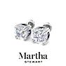 Martha Stewart 4 Carat Lab Grown Diamond Stud Earrings In 14 Karat White Gold Image-10