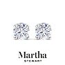 Martha Stewart 4 Carat Lab Grown Diamond Stud Earrings In 14 Karat White Gold Image-7