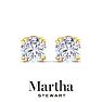 Martha Stewart 4 Carat Lab Grown Diamond Stud Earrings In 14 Karat Yellow Gold Image-7