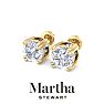 Martha Stewart 4 Carat Lab Grown Diamond Stud Earrings In 14 Karat Yellow Gold Image-9