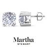 Martha Stewart 5 Carat Lab Grown Diamond Stud Earrings In 14 Karat White Gold Image-1