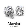 Martha Stewart 5 Carat Lab Grown Diamond Stud Earrings In 14 Karat White Gold Image-2