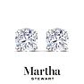 Martha Stewart 5 Carat Lab Grown Diamond Stud Earrings In 14 Karat White Gold Image-7