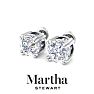 Martha Stewart 5 Carat Lab Grown Diamond Stud Earrings In 14 Karat White Gold Image-9
