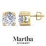 Martha Stewart 5 Carat Lab Grown Diamond Stud Earrings In 14 Karat Yellow Gold Image-1