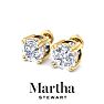 Martha Stewart 5 Carat Lab Grown Diamond Stud Earrings In 14 Karat Yellow Gold Image-9