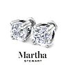 Martha Stewart 8 Carat Lab Grown Diamond Stud Earrings In 14 Karat White Gold Image-10