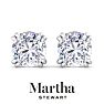 Martha Stewart 8 Carat Lab Grown Diamond Stud Earrings In 14 Karat White Gold Image-7