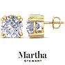 Martha Stewart 8 Carat Lab Grown Diamond Stud Earrings In 14 Karat Yellow Gold Image-1