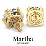 Martha Stewart 8 Carat Lab Grown Diamond Stud Earrings In 14 Karat Yellow Gold Image-2