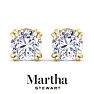 Martha Stewart 8 Carat Lab Grown Diamond Stud Earrings In 14 Karat Yellow Gold Image-7