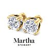 Martha Stewart 8 Carat Lab Grown Diamond Stud Earrings In 14 Karat Yellow Gold Image-9