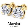 Martha Stewart 10 Carat Lab Grown Diamond Stud Earrings In 14 Karat Yellow Gold Image-9