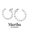 Martha Stewart 3 Carat Lab Grown Diamond Fancy Hoop Earrings In 14 Karat White Gold Image-5