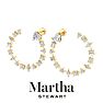 Martha Stewart 3 Carat Lab Grown Diamond Fancy Hoop Earrings In 14 Karat Yellow Gold Image-5