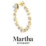 Martha Stewart 3 Carat Lab Grown Diamond Fancy Hoop Earrings In 14 Karat Yellow Gold Image-6