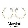 Martha Stewart 3 Carat Lab Grown Diamond Fancy Hoop Earrings In 14 Karat Yellow Gold Image-7