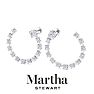 Martha Stewart 3 Carat Lab Grown Diamond Hoop Earrings In 14 Karat White Gold Image-8