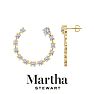 Martha Stewart 3 Carat Lab Grown Diamond Hoop Earrings In 14 Karat Yellow Gold Image-1