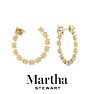 Martha Stewart 3 Carat Lab Grown Diamond Hoop Earrings In 14 Karat Yellow Gold Image-2