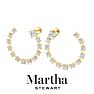 Martha Stewart 3 Carat Lab Grown Diamond Hoop Earrings In 14 Karat Yellow Gold Image-5