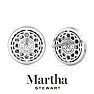 Martha Stewart 4 Carat Lab Grown Diamond Halo Stud Earrings In 14 Karat White Gold Image-2