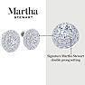 Martha Stewart 4 Carat Lab Grown Diamond Halo Stud Earrings In 14 Karat White Gold Image-3