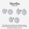 Martha Stewart 4 Carat Oval Shape Lab Grown Diamond Halo Stud Earrings In 14 Karat White Gold Image-5
