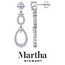 Martha Stewart 4 Carat Lab Grown Diamond Drop Earrings In 14 Karat White Gold Image-1