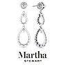 Martha Stewart 4 Carat Lab Grown Diamond Drop Earrings In 14 Karat White Gold Image-2