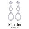 Martha Stewart 4 Carat Lab Grown Diamond Drop Earrings In 14 Karat White Gold Image-4
