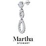 Martha Stewart 4 Carat Lab Grown Diamond Drop Earrings In 14 Karat White Gold Image-5
