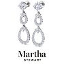 Martha Stewart 4 Carat Lab Grown Diamond Drop Earrings In 14 Karat White Gold Image-6
