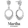 Martha Stewart 3 Carat Pear Shape Lab Grown Diamond Drop Earrings In 14 Karat White Gold Image-2