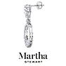 Martha Stewart 3 Carat Pear Shape Lab Grown Diamond Drop Earrings In 14 Karat White Gold Image-5