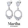Martha Stewart 3 Carat Pear Shape Lab Grown Diamond Drop Earrings In 14 Karat White Gold Image-6