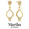Martha Stewart 3 Carat Pear Shape Lab Grown Diamond Drop Earrings In 14 Karat Yellow Gold Image-2