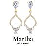 Martha Stewart 3 Carat Pear Shape Lab Grown Diamond Drop Earrings In 14 Karat Yellow Gold Image-4