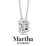 Martha Stewart 3 Carat Round Shape Lab Grown Diamond Solitaire Necklace In 14K White Gold Image-9