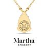 Martha Stewart 3 Carat Pear Shape Lab Grown Diamond Solitaire Necklace In 14K White Gold Image-2