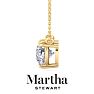 Martha Stewart 3 Carat Heart Shape Lab Grown Diamond Solitaire Necklace In 14K White Gold Image-9