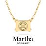 Martha Stewart 3 Carat Emerald Cut Lab Grown Diamond Solitaire Necklace In 14K White Gold Image-2