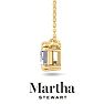 Martha Stewart 3 Carat Emerald Cut Lab Grown Diamond Solitaire Necklace In 14K White Gold Image-9