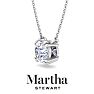 Martha Stewart 2 Carat Round Shape Lab Grown Diamond Solitaire Necklace In 14K White Gold Image-8