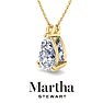 Martha Stewart 2 Carat Pear Shape Lab Grown Diamond Solitaire Necklace In 14K White Gold Image-8
