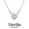 Martha Stewart 2 Carat Heart Shape Lab Grown Diamond Solitaire Necklace In 14K White Gold Image-2