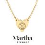 Martha Stewart 2 Carat Heart Shape Lab Grown Diamond Solitaire Necklace In 14K White Gold Image-2