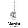 Martha Stewart 1 Carat Round Shape Lab Grown Diamond Solitaire Necklace In 14K White Gold Image-10