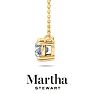 Martha Stewart 1 Carat Round Shape Lab Grown Diamond Solitaire Necklace In 14K White Gold Image-9